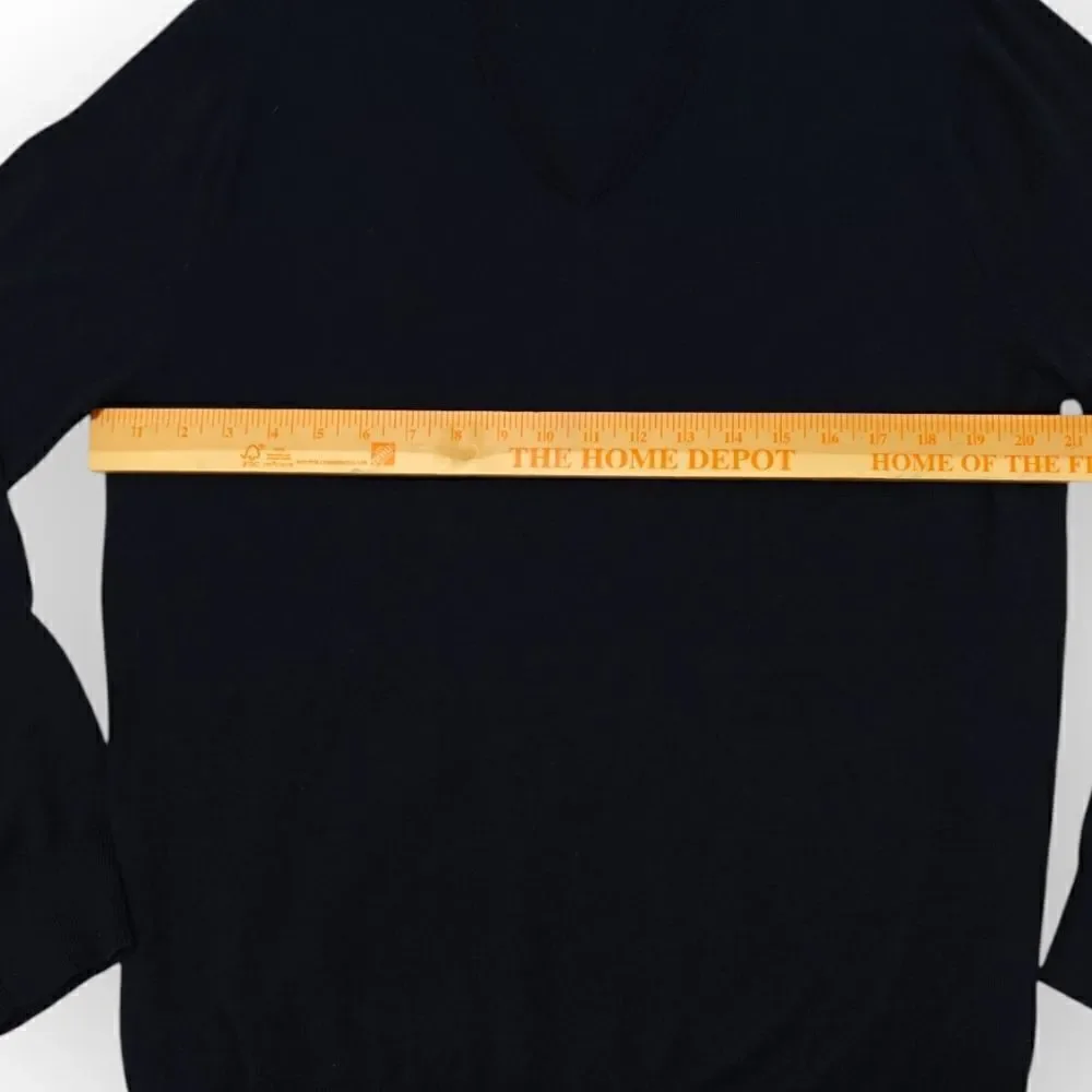 J CREW DARK BLUE 100% MERINO WOOL SLIM FIT SWEATER SIZE L